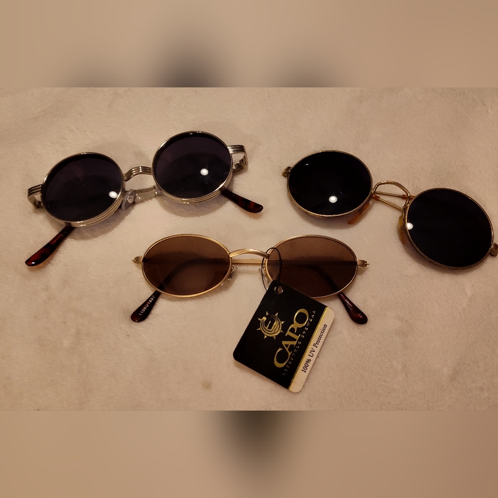 Vintage Bundle Of 3 Retro Sunglasses